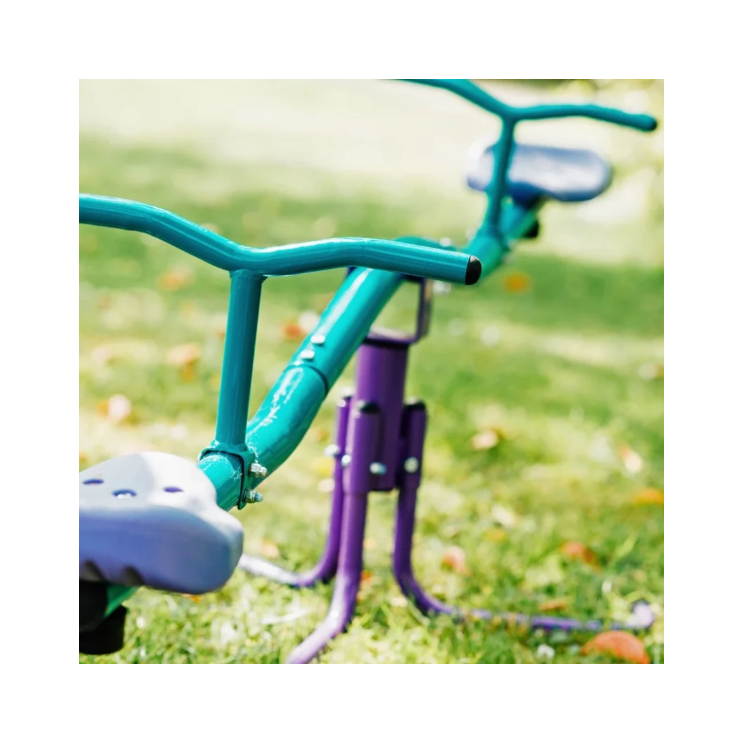 Plum Products Rotating Metal See Saw for Kids 3+ Years – 360° Spin, Blue & Purple