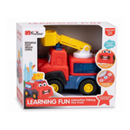 FiveStar Interactive Talking Fire Truck Toy with Moving Mouth, Music & Rescue Crane