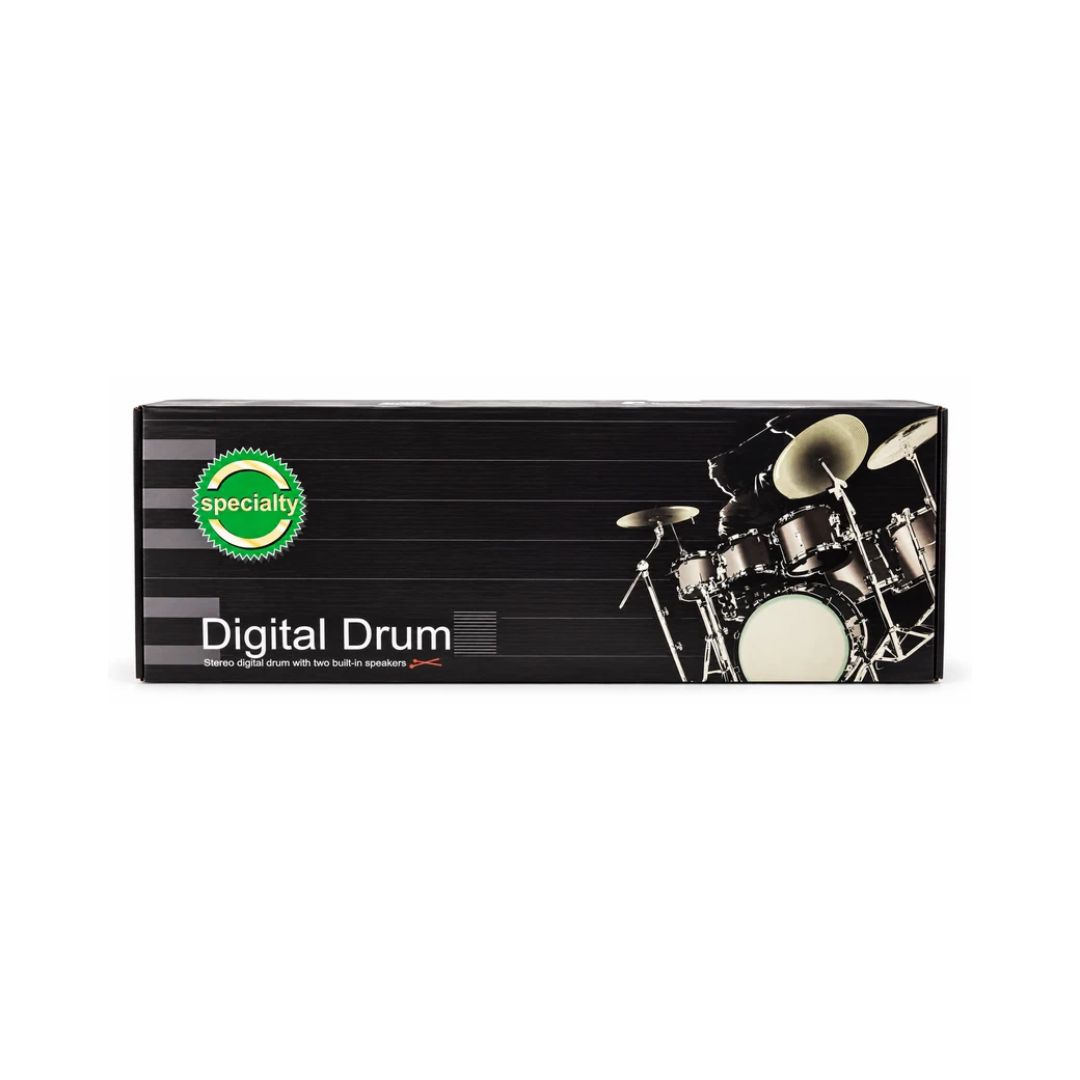Electronic Digital Drum Set | Portable 7-Pad Drum Kit with Drumsticks, Foot Pedals & Built-In Speakers