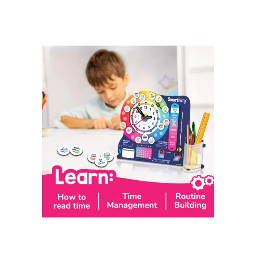 Smartivity DIY Interactive Clock with Stationary Organiser