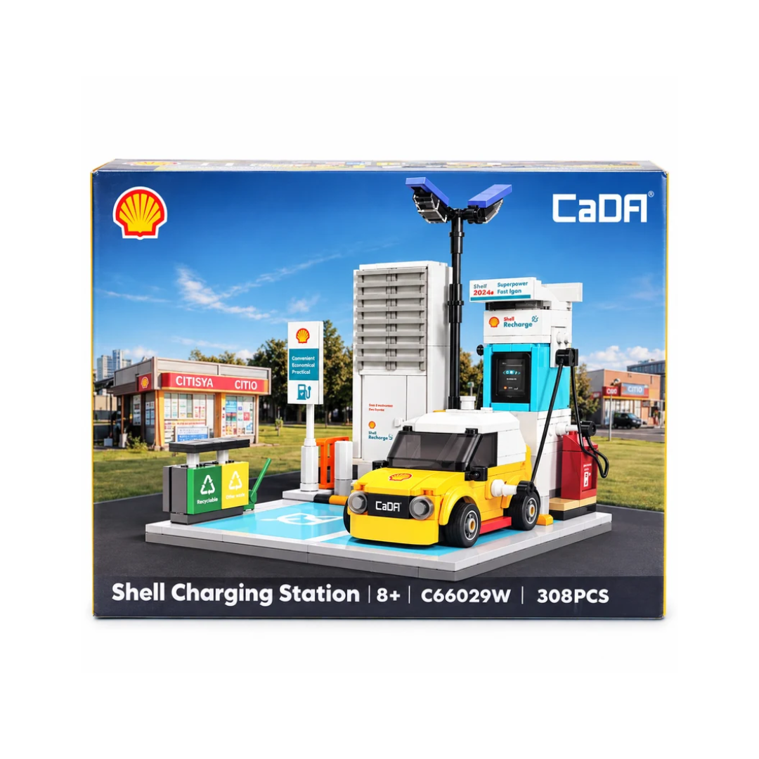 CaDA Shell Charging Station Building Blocks Set – 308 Pcs | C66029W | 8+ Years