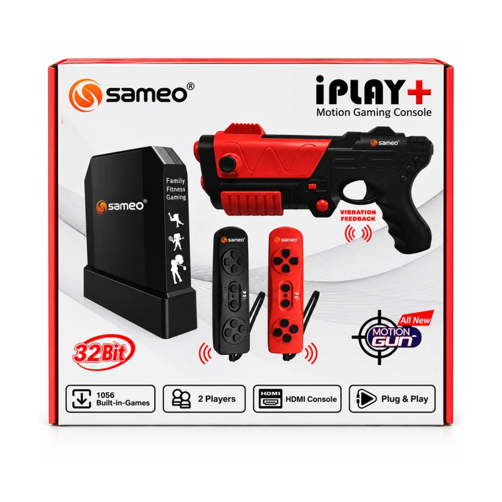 Sameo iPlay+ Motion Gaming Console – 1056 Built-in Games Motion Gun 2 Player | HDMI