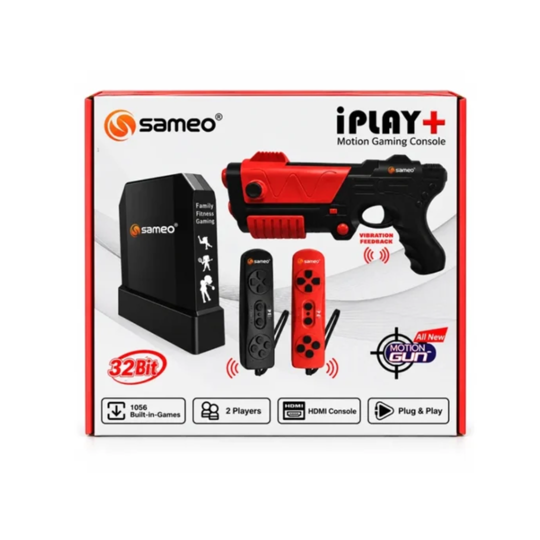 Sameo iPlay+ Motion Gaming Console – 1056 Built-in Games Motion Gun 2 Player | HDMI