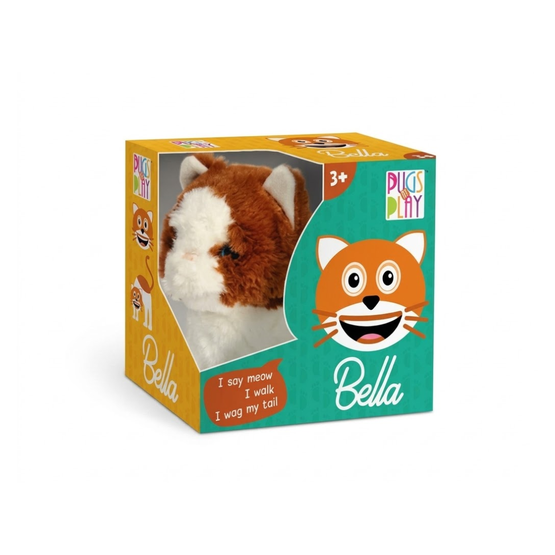 Pugs at Play Bella Interactive Walking Cat – Meows, Walks & Wags Tail | 3+ Years