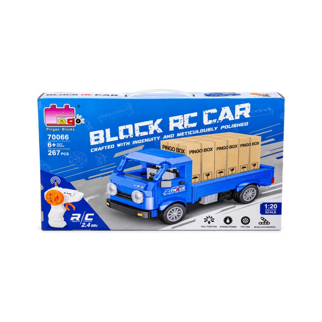 Pingao Blocks 70066 Block RC Truck Building Set – 267 Pcs, 2.4GHz Remote Control