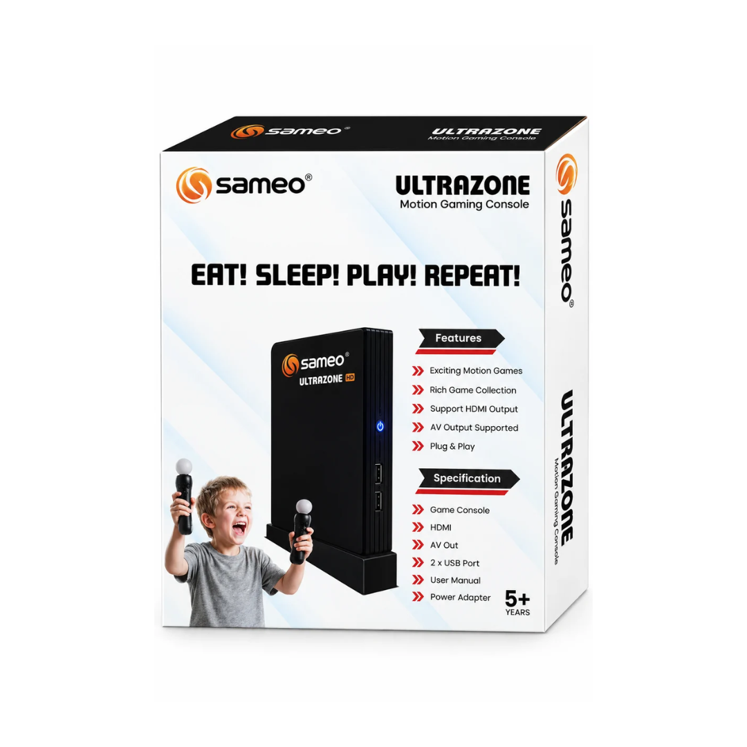 Sameo Ultrazone Wireless Retro Gaming Console – 362 Built-in Games 2 Player Blue