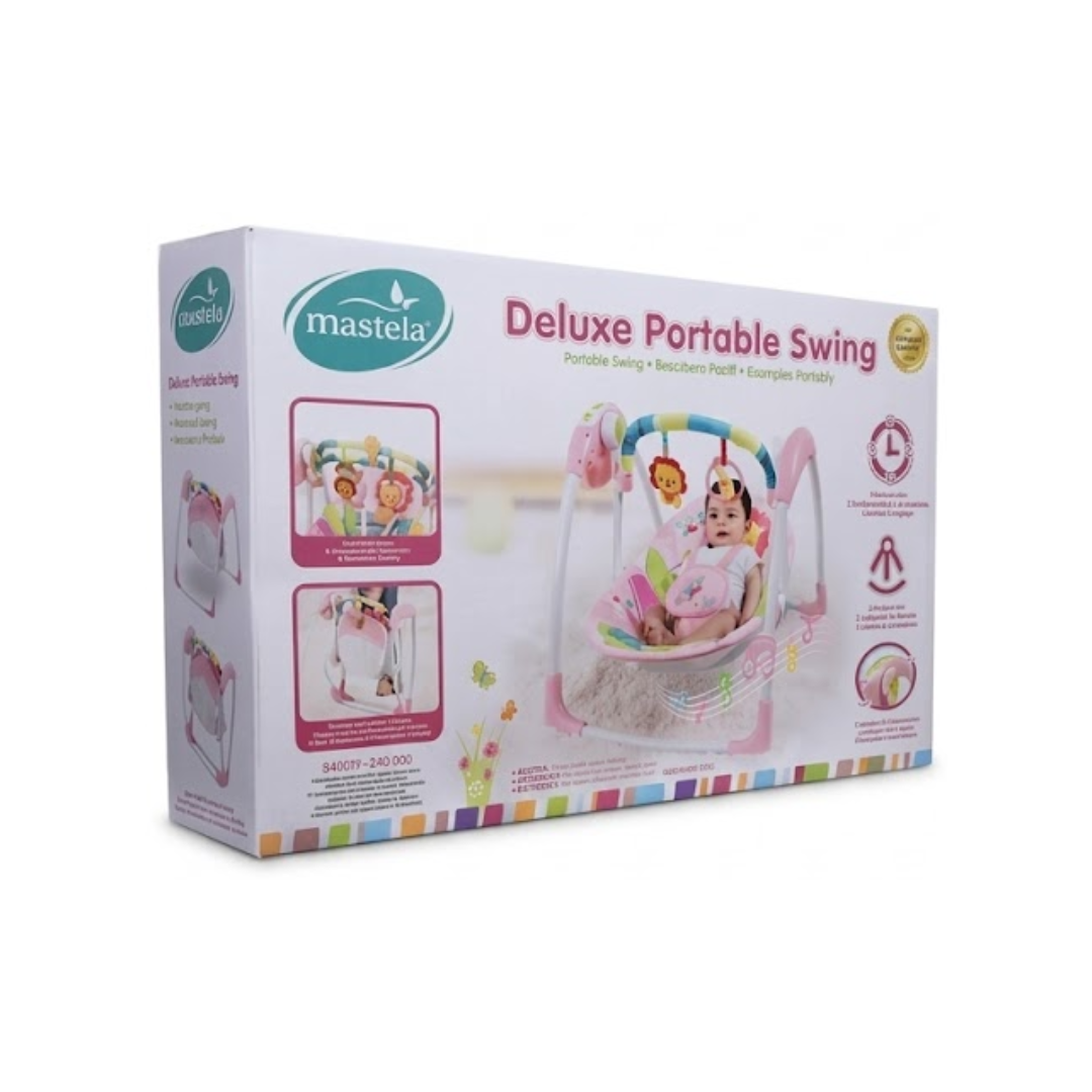 Mastela-Deluxe Portable Swing (Light Pink)