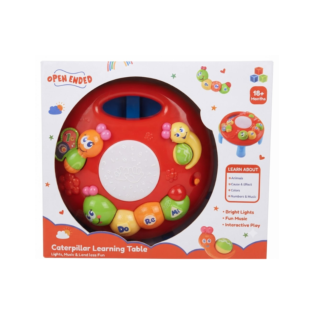 Open Ended Caterpillar Learning Table