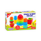 Funskool Giggles Stack ‘N Nest 3-in-1 Toy Set – Colourful Stacking & Nesting Toy for Babies