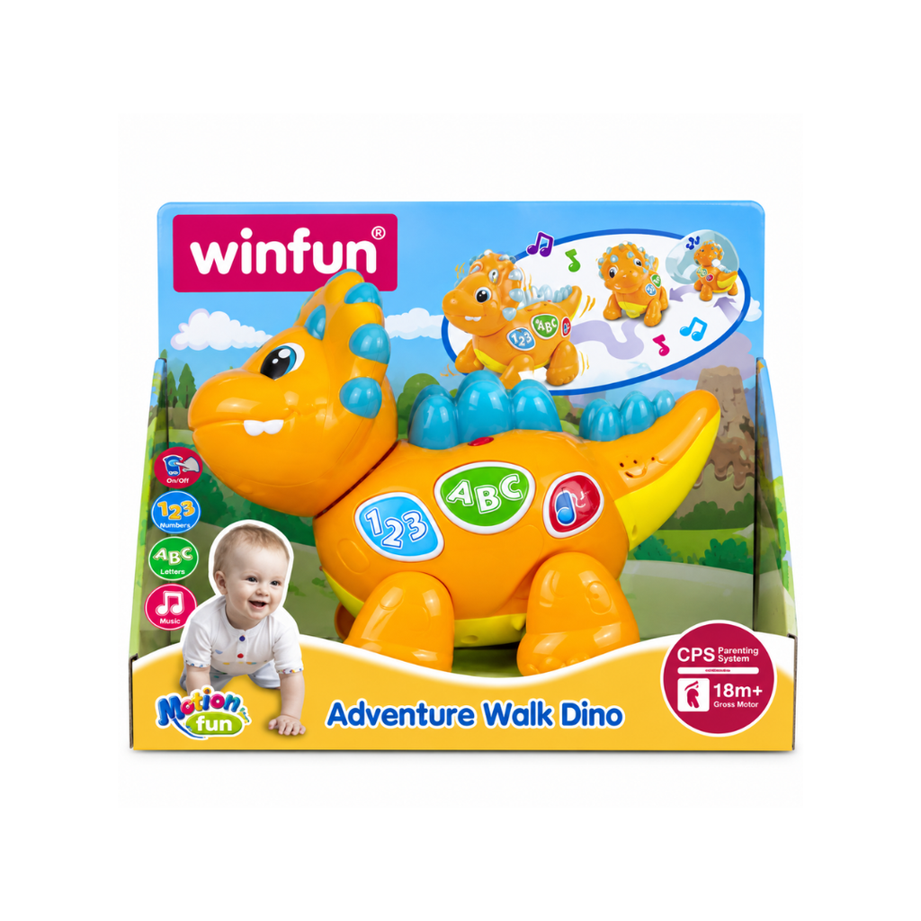 Winfun Adventure Walk Dino – Interactive Musical Learning Dinosaur Toy for 18M+