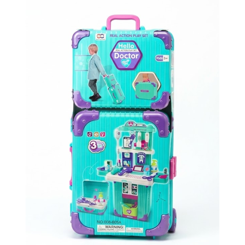 Doctor Real Action Play Set 3in1 Trolley Set