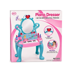 SGT Princess Piano Dresser Vanity Set with Mirror, Lights & Musical Keyboard – No. 3312