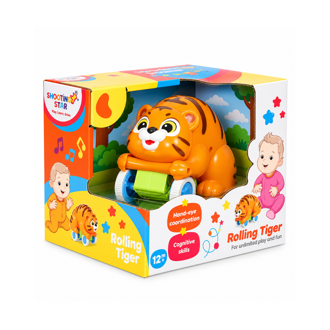 Shooting Star Rolling Tiger Activity Toy for Babies – 12+ Months