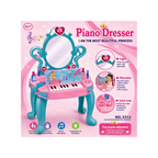 SGT Princess Piano Dresser Vanity Set with Mirror, Lights & Musical Keyboard – No. 3312