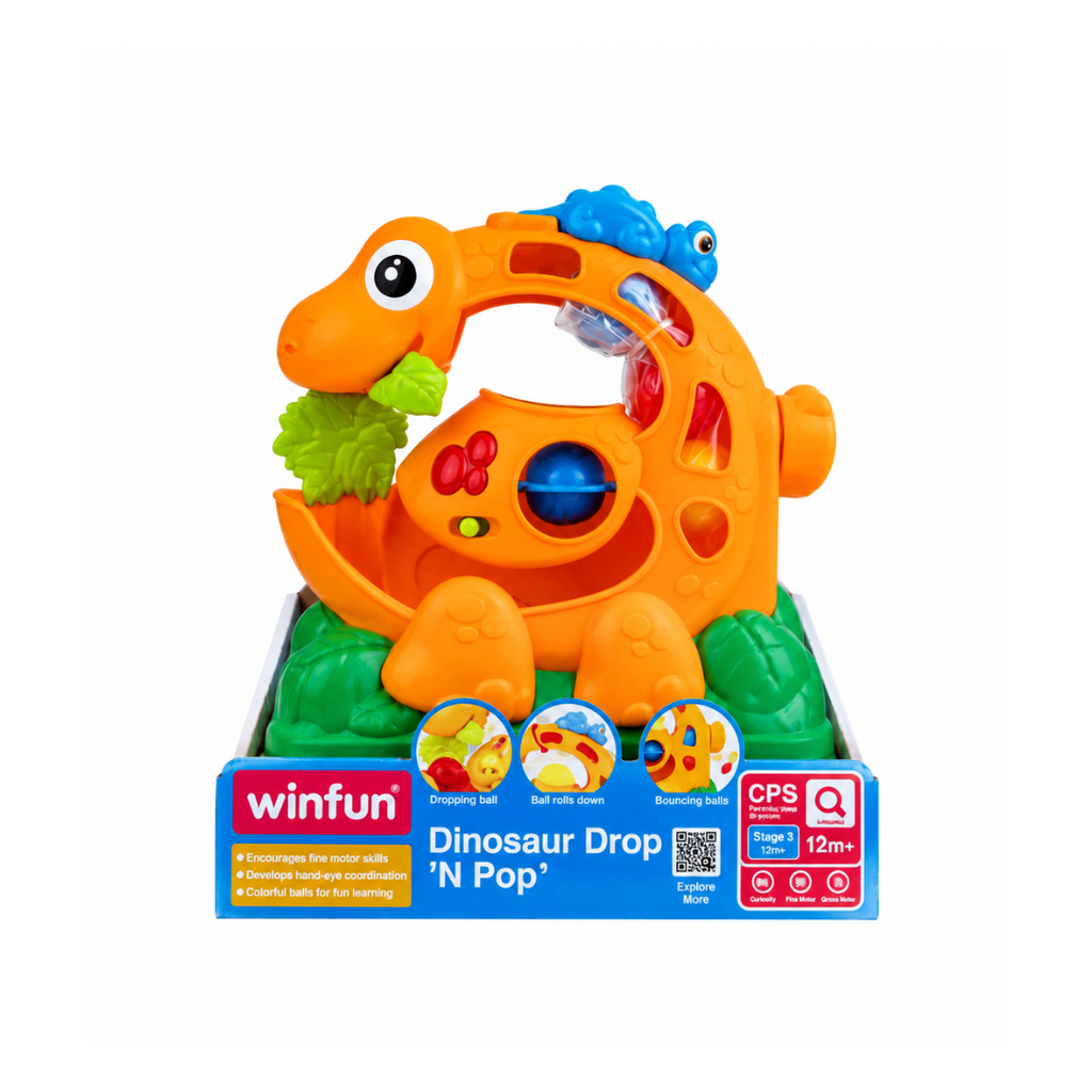 Winfun Dinosaur Drop ‘N Pop Interactive Ball Activity Toy for Kids