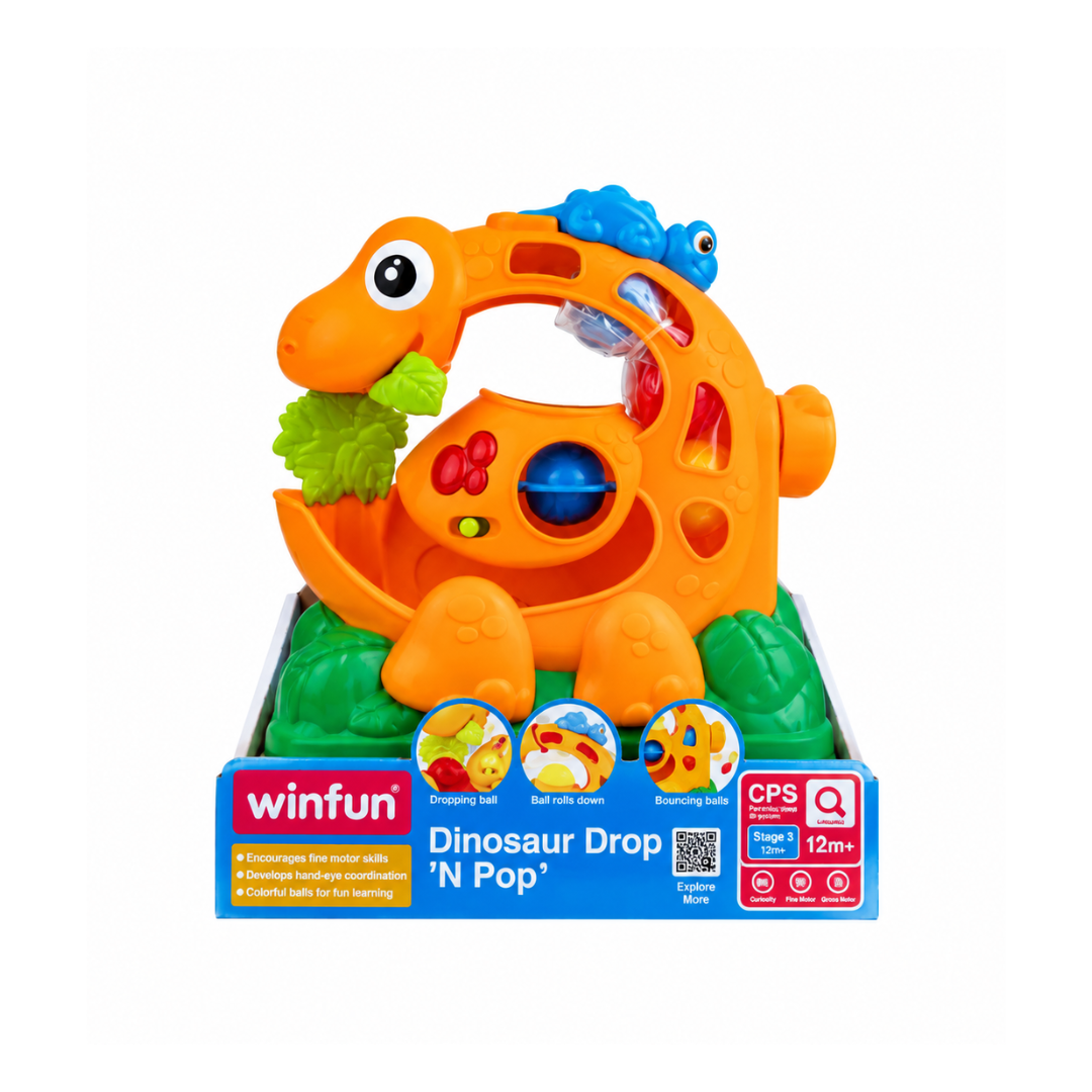 Winfun Dinosaur Drop ‘N Pop Interactive Ball Activity Toy for Kids