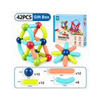 Dige 42 Pcs Colorful Magnetic Blocks Sticks