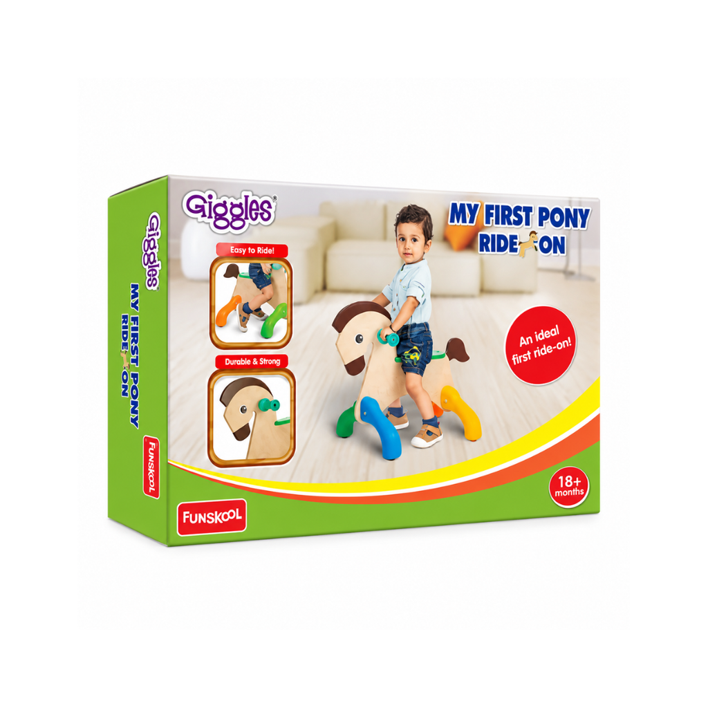 Funskool Giggles My First Pony Ride-On Toy for Kids – 18+ Months