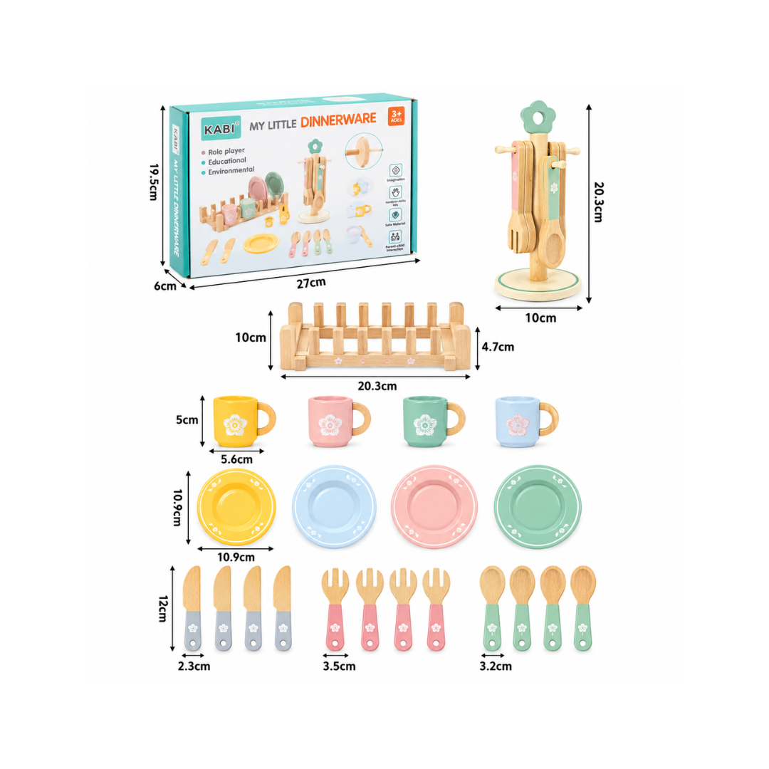 Rainbow Toys My Little Kitchen Set Wooden Toy