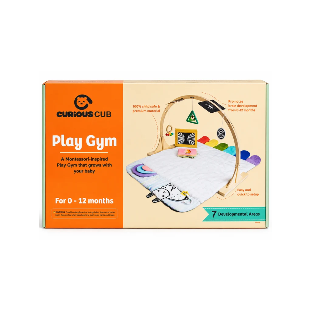 Curious Cub Montessori-Inspired Baby Play Gym 7 Developmental Areas 0–12 Months