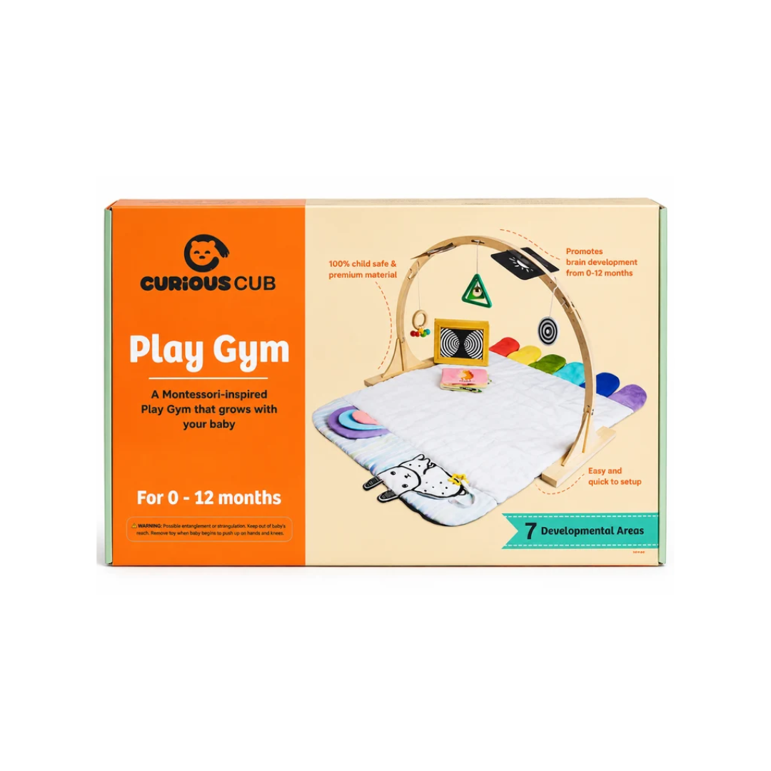 Curious Cub Montessori-Inspired Baby Play Gym 7 Developmental Areas 0–12 Months