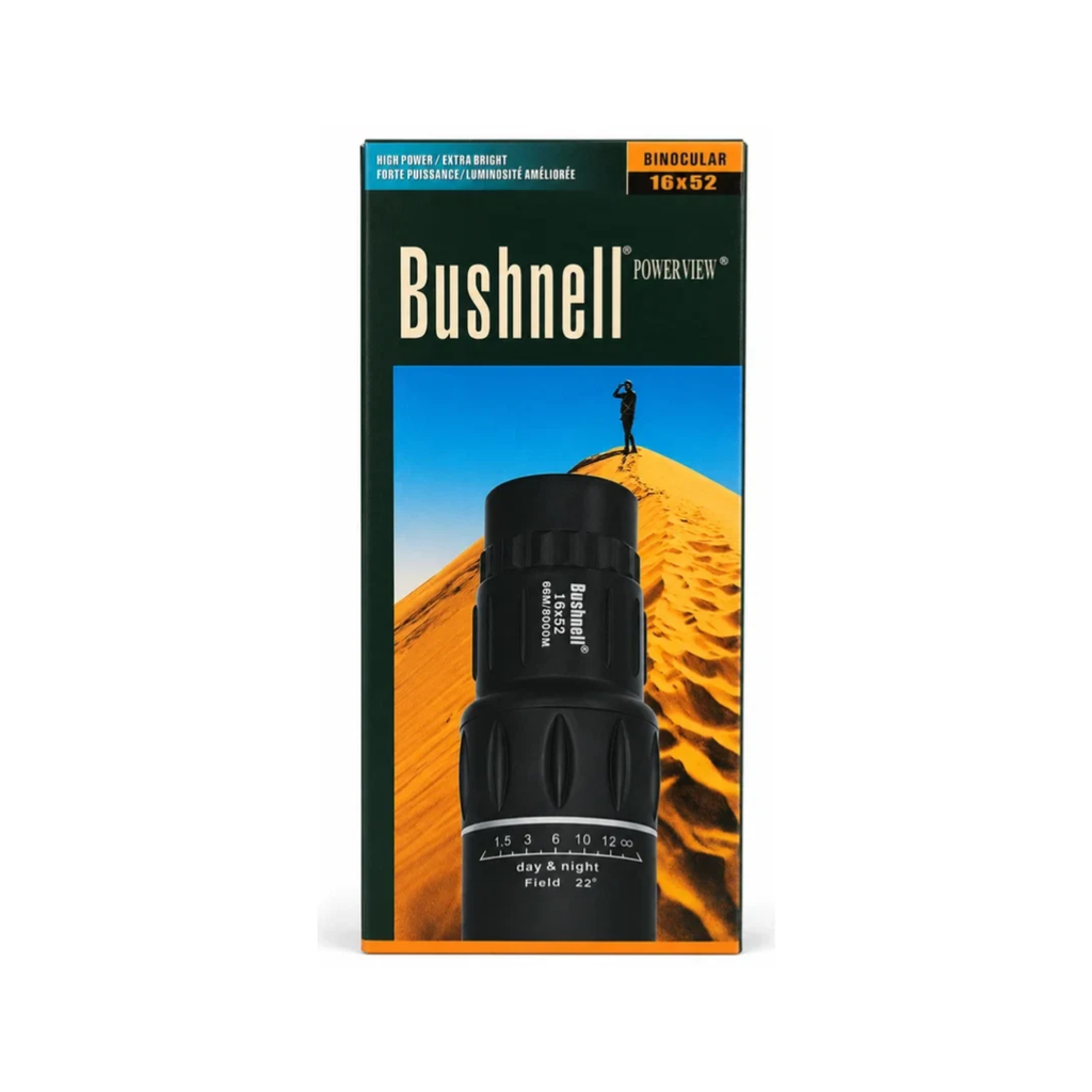 Bushnell PowerView 16×52 High-Power Monocular Telescope for Travel & Outdoor Viewing