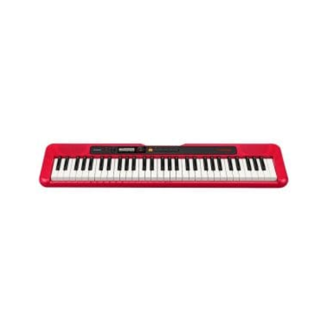 Casio Casiotone CT-S200RD 61-Key Portable Digital Keyboard Red With Adapter