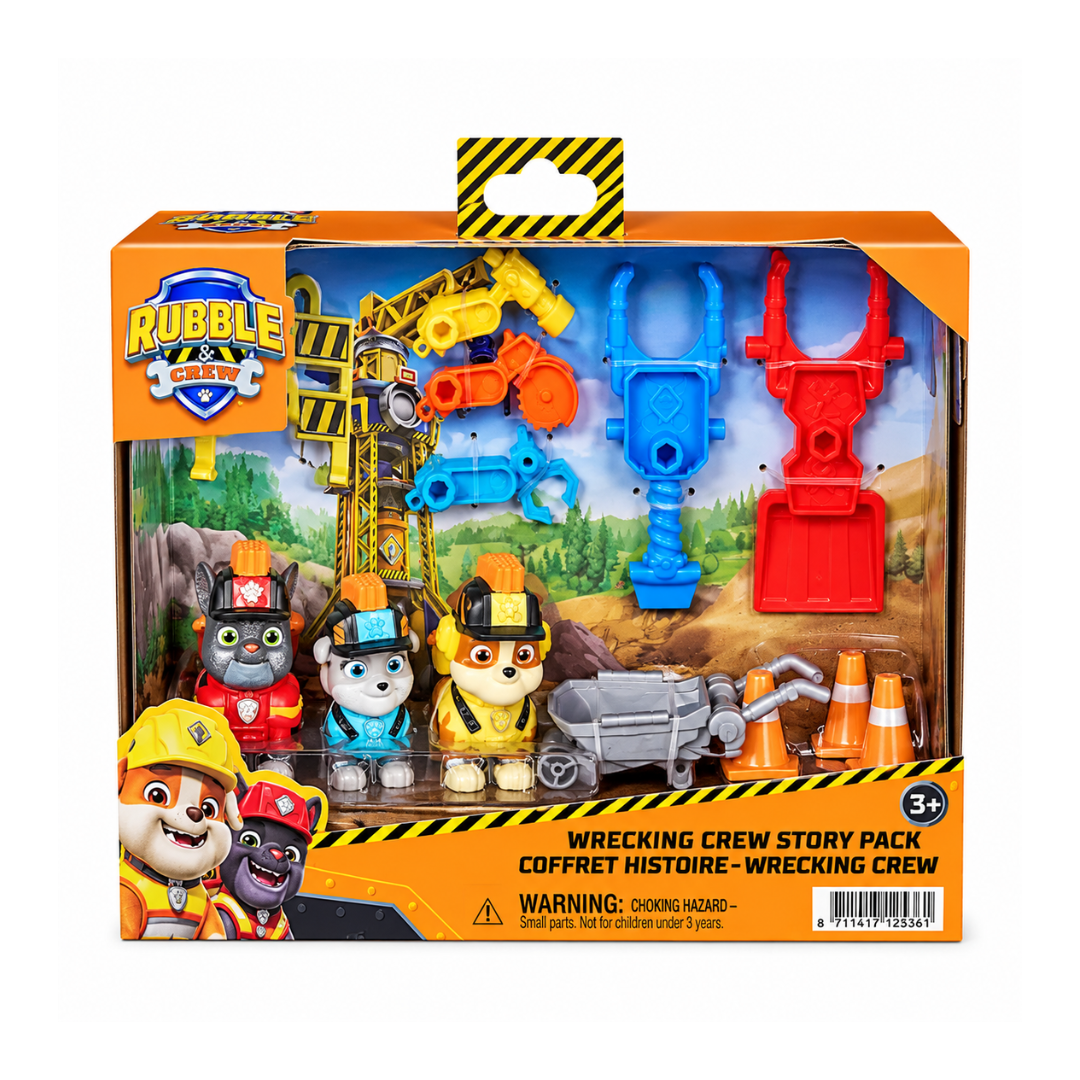 Funskool Ruben & Compagnie - Coffret Histoire Wrecking Crew - 3 Figurines Articulées