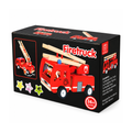 Wooden Fire Engine Toy Truck with Retractable Ladder & Wooden Firemen - Montessori Pretend Play Toy (3+ Years)