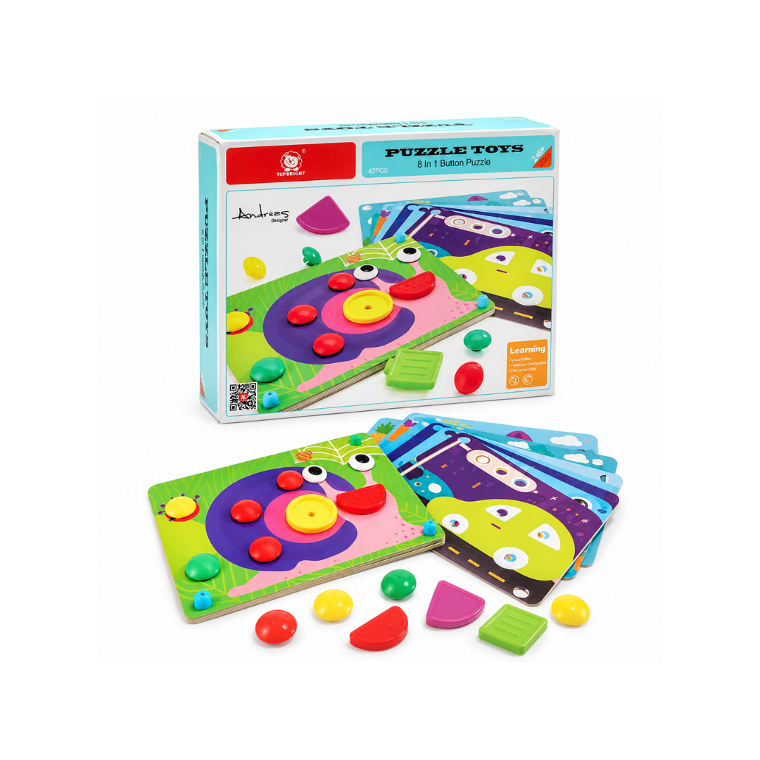 Toycra 8-in-1 Button Puzzle (42 Pcs)