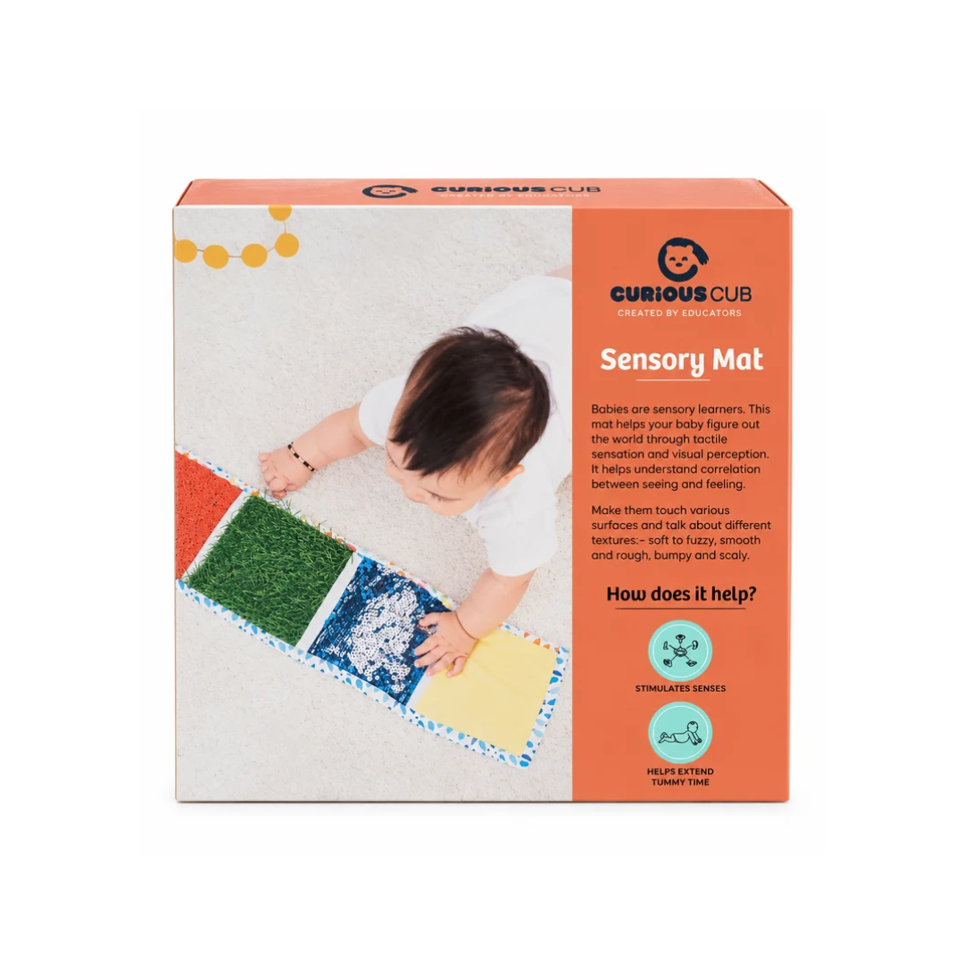 Curious Cub Sensory Mat – Tactile & Sensory Development Activity Mat for Babies