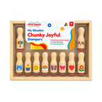 Open Ended My Wooden Chunky Joyful Stampers – Creative Wooden Stamp Set | 3+ Years