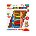 Open Ended Wooden Rolling Ramp Racers – 4 Cars Racing Track Toy | 18 Months+