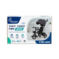 R for Rabbit Tiny Toes T30 Ace Baby Tricycle with Canopy & Adjustable Parental Control Grey
