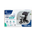 R for Rabbit Tiny Toes T30 Ace Baby Tricycle with Canopy & Adjustable Parental Control Grey