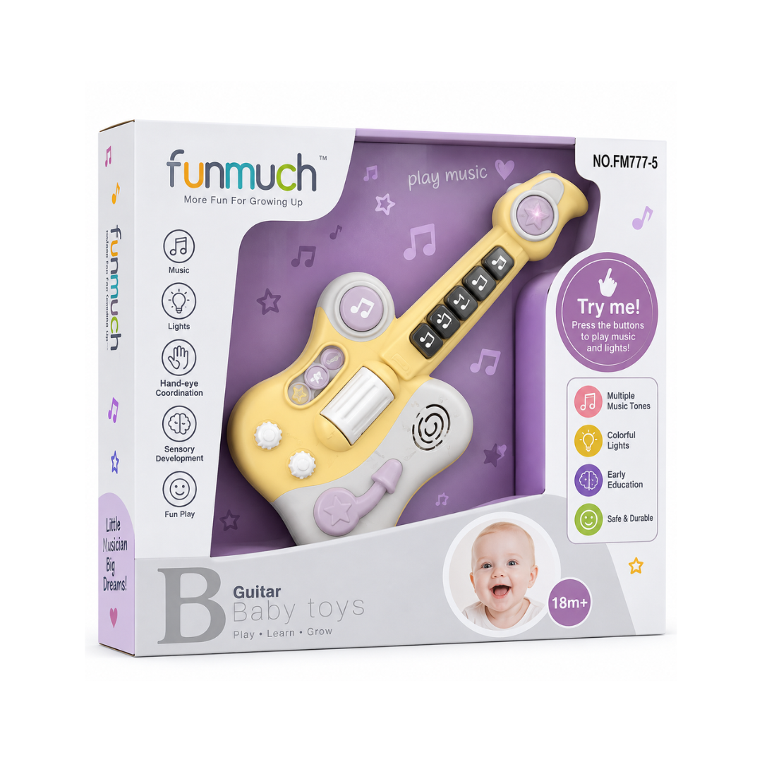Funmuch Baby Musical Guitar Interactive Toy with Lights & Sound
