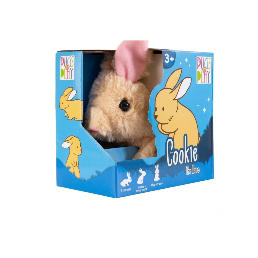 Pugs at Play Cookie The Hare – Interactive Walking & Sound Plush Bunny Toy | 3+ Years