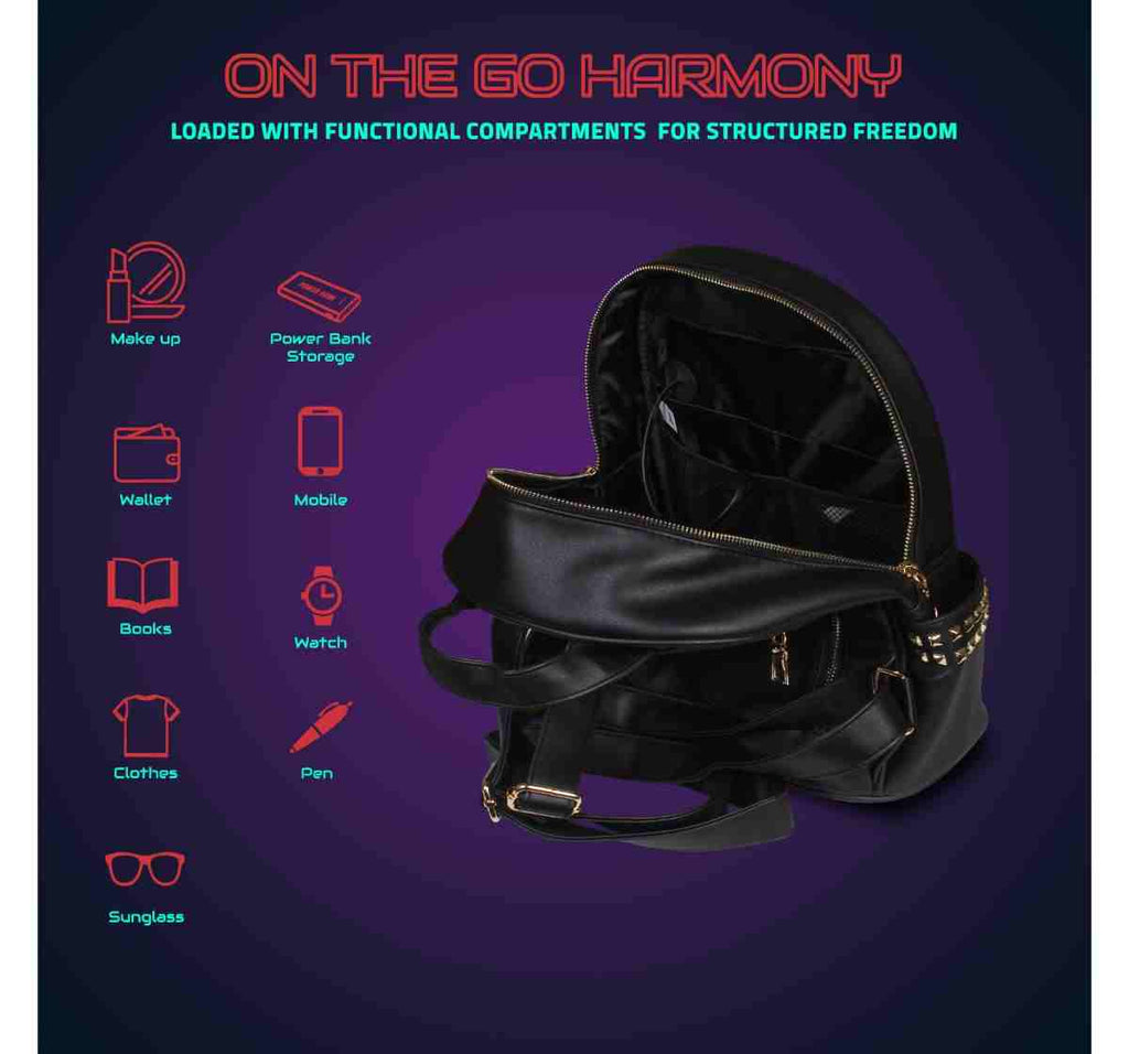 Hookaba Hookaba Dazz Roll Black LED 14 Ltr Sling Backpack