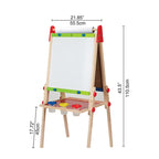 Hape All-in-1 Wooden Kids Art Easel – Drawing & Creative Activity Board 3+ Years