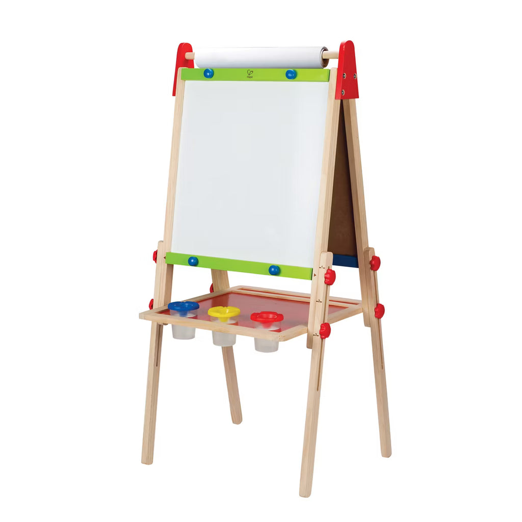 Hape All-in-1 Wooden Kids Art Easel – Drawing & Creative Activity Board 3+ Years