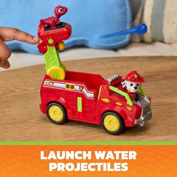 PAW Patrol The Dino Movie Marshall Dino Rescue Fire Truck with Figure & Dinosaur