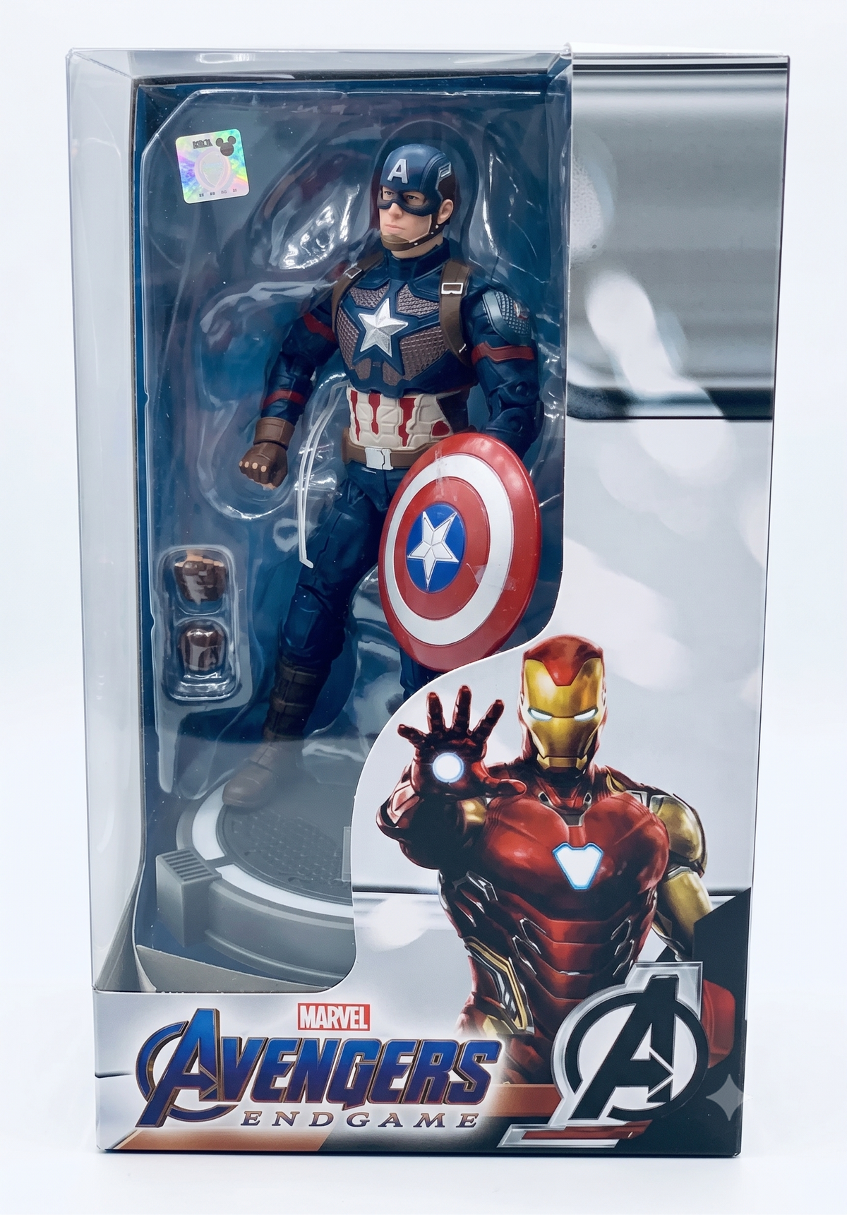 Marvel Avengers Endgame Captain America Action Figure with Shield & Extra Hands – Collectible Figure