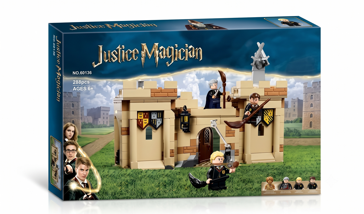 Justice Magician Magic Castle Building Blocks Set – 288 Pieces | Ages 6+