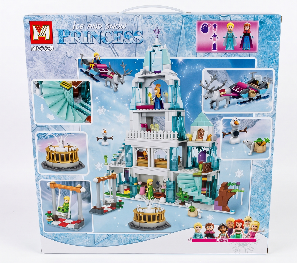 My Partners Ice and Snow Princess Castle Building Blocks Set 752+ Pieces – MG320, Ages 6–12