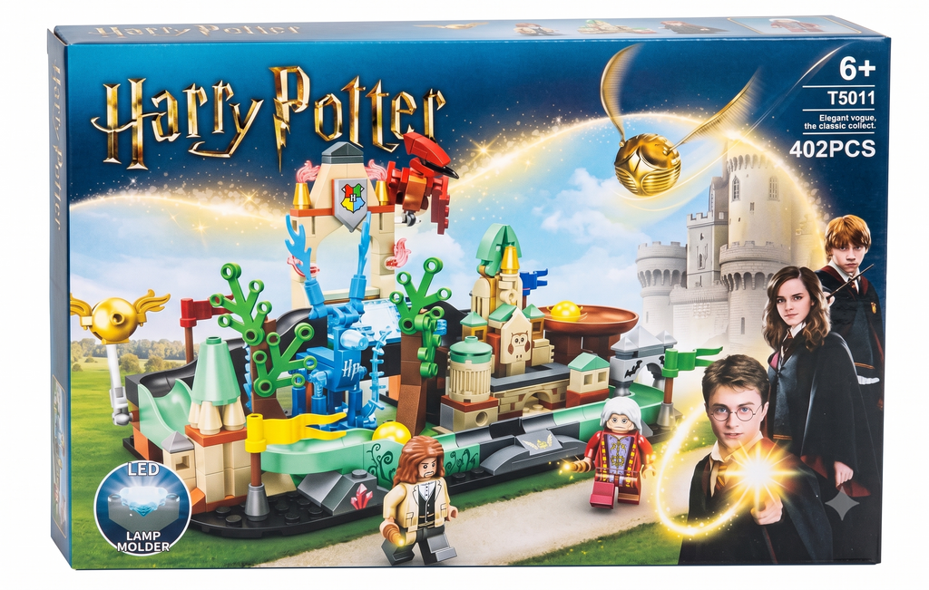 Harry Potter Magical Castle Building Blocks 402 Pcs DIY Construction Set with LED Light for Kids 6+