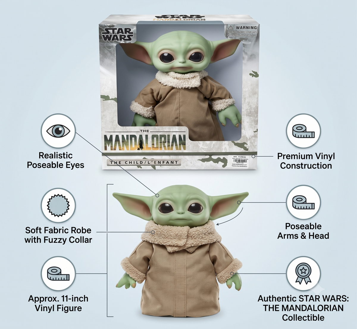 Star Wars The Mandalorian The Child Baby Yoda Collectible Figure