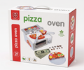 Acarebanny Wooden Pizza Oven Counter Play Set with Play Money & Toppings - Kids Pretend Play Kitchen Toy (36M+)