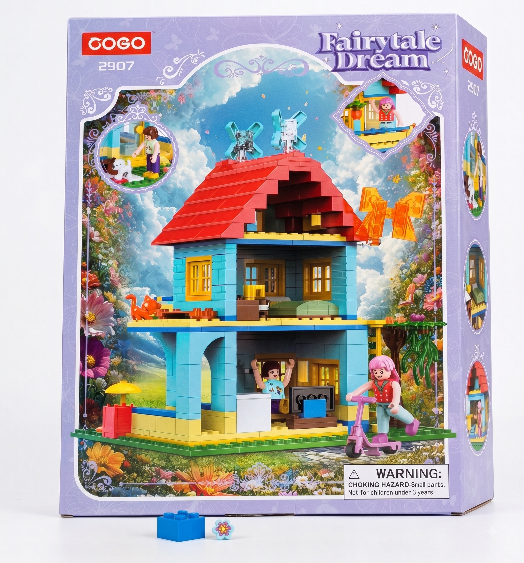 Gogo 2907 Fairytale Dream DIY Cottage Building Blocks Set with Mini-Figures