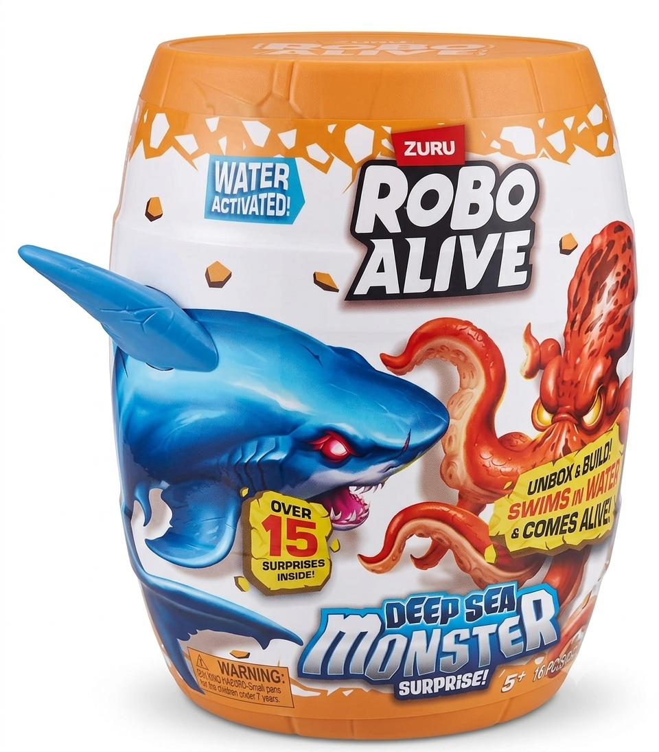 ZURU Robo Alive Deep Sea Monster Surprise Barrel Toy