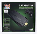 4K Ultra HD Game Stick with 2.4G Wireless Dual Controllers, 10,000+ Games Support